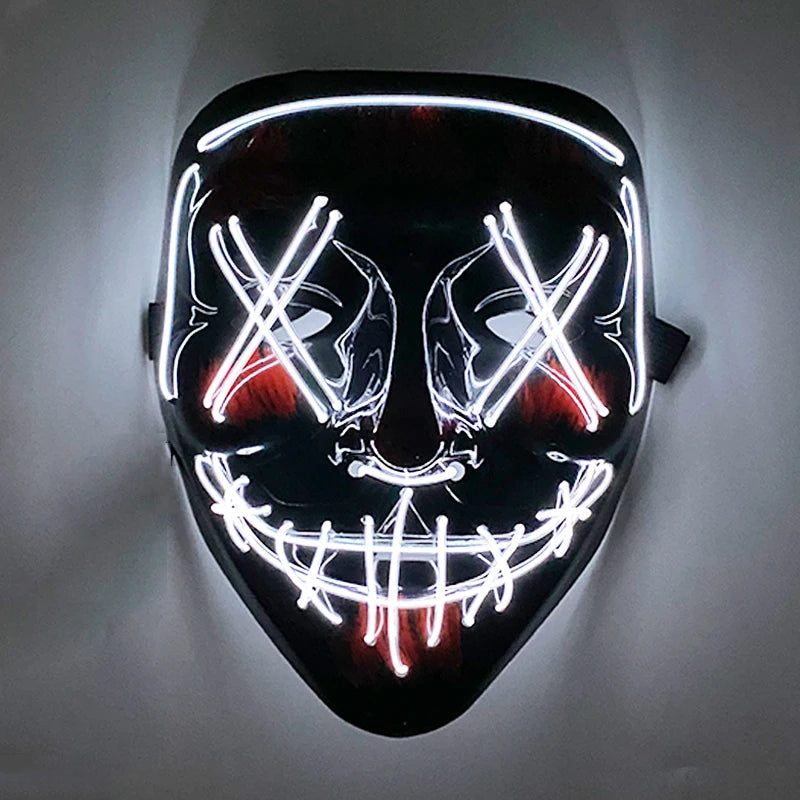 Masque LED Néon - Blanc Spectral