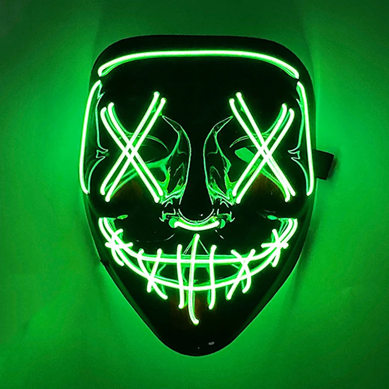 Masque LED Néon - Vert Citron