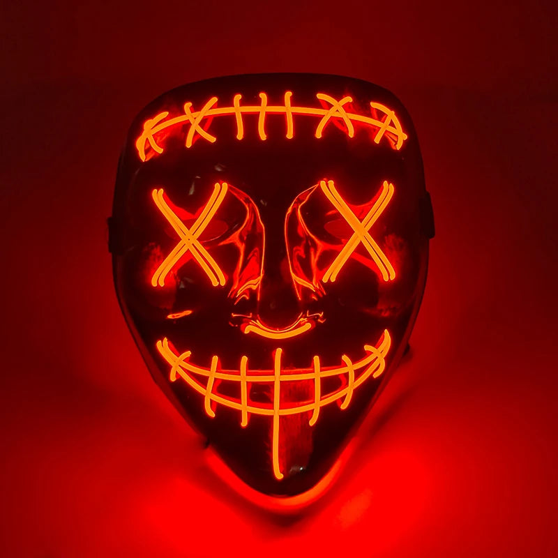 Masque LED Néon - Orange Néon